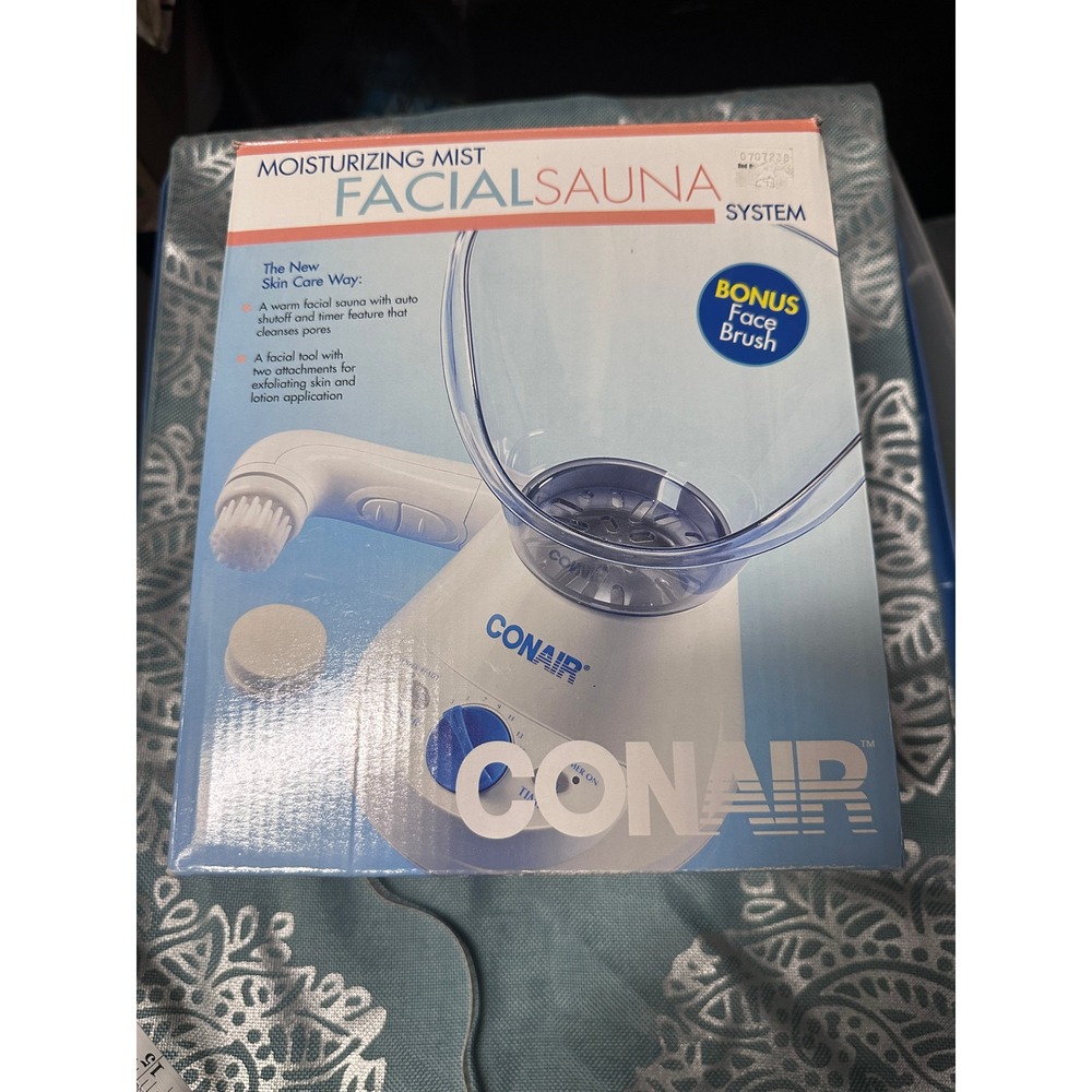 Conair Moisturizing Mist Facial Sauna System‎ Bonus Face Brush New